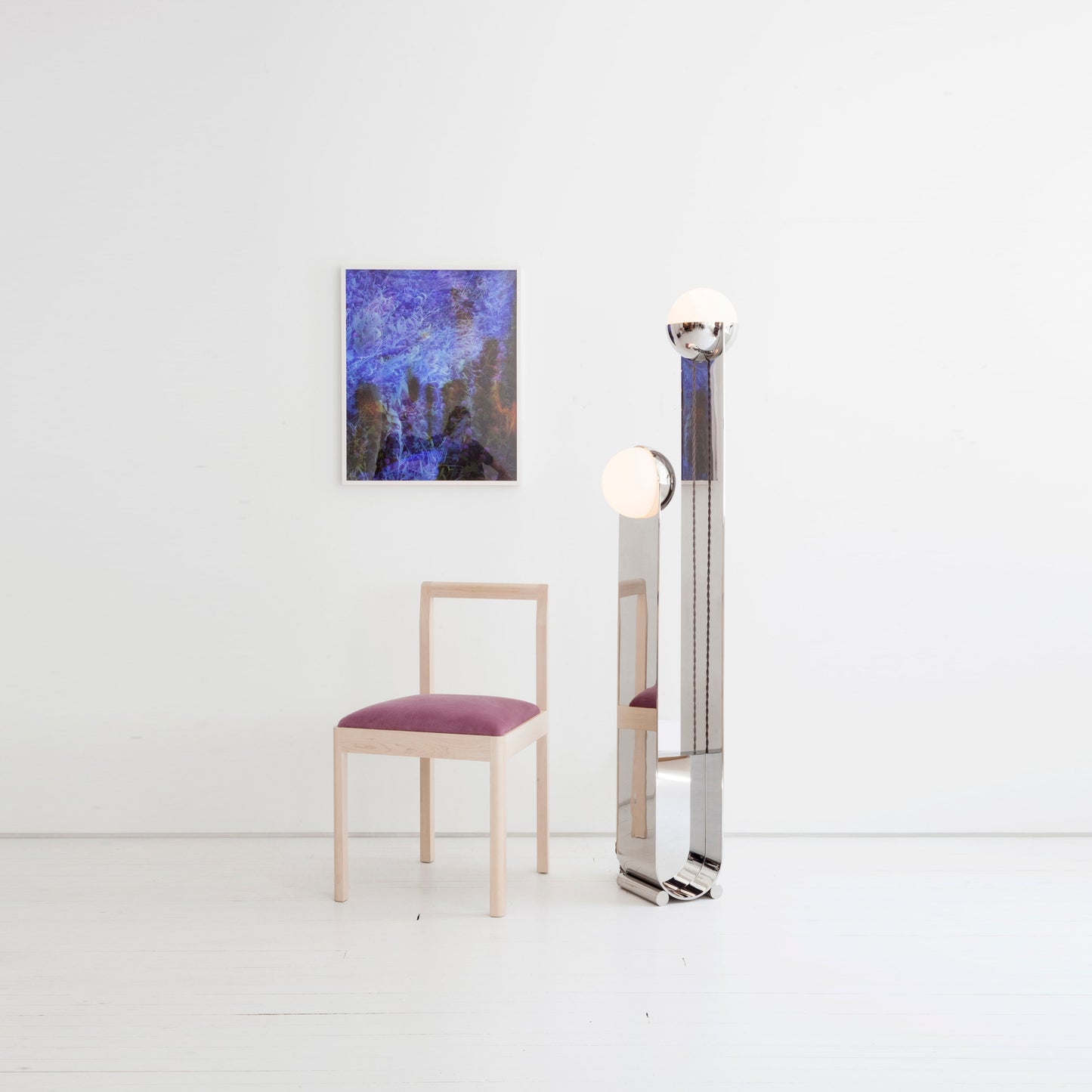 Pete & Nora Floor Lamp - Modern Dual Hand-Blown Glass Orb Light