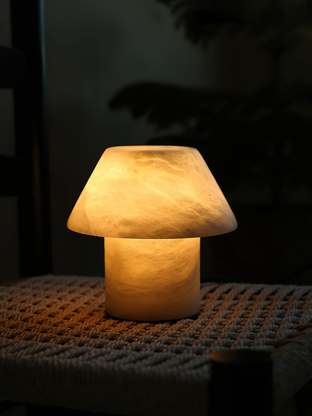 Petra Alabaster Table Lamp - Organic Spanish Stone Orb Light