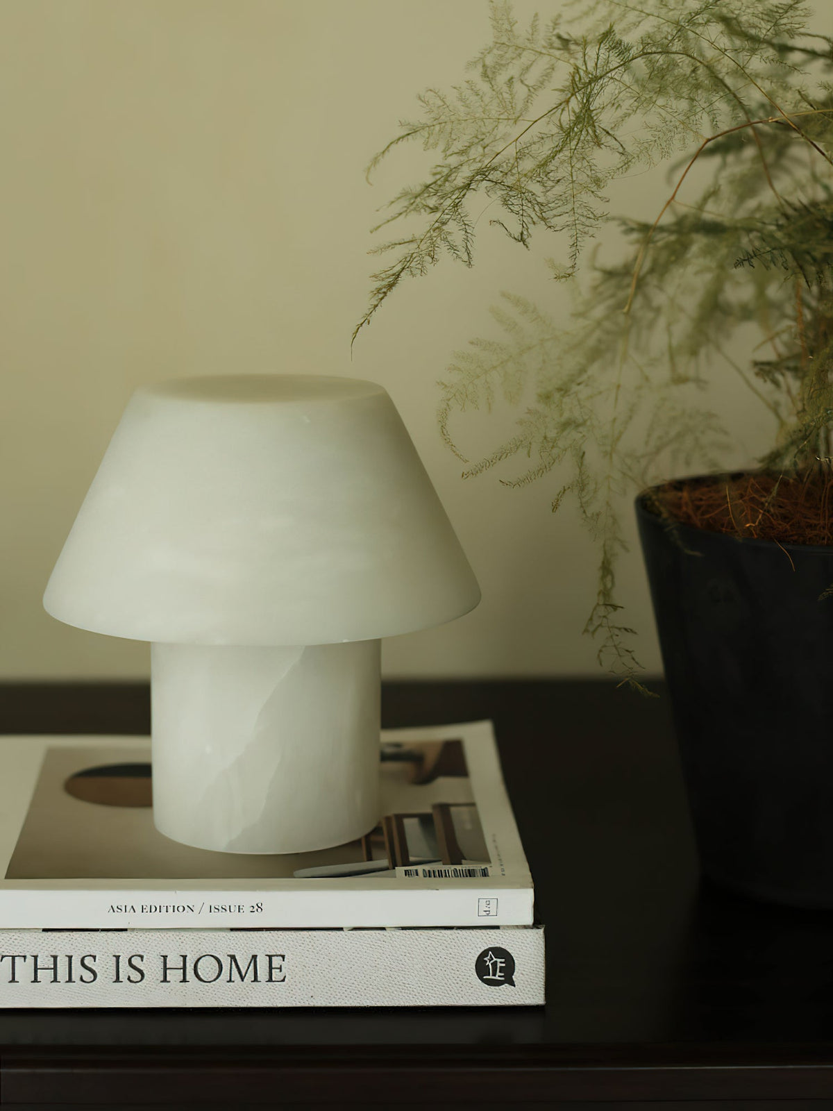 Petra Alabaster Table Lamp - Organic Spanish Stone Orb Light