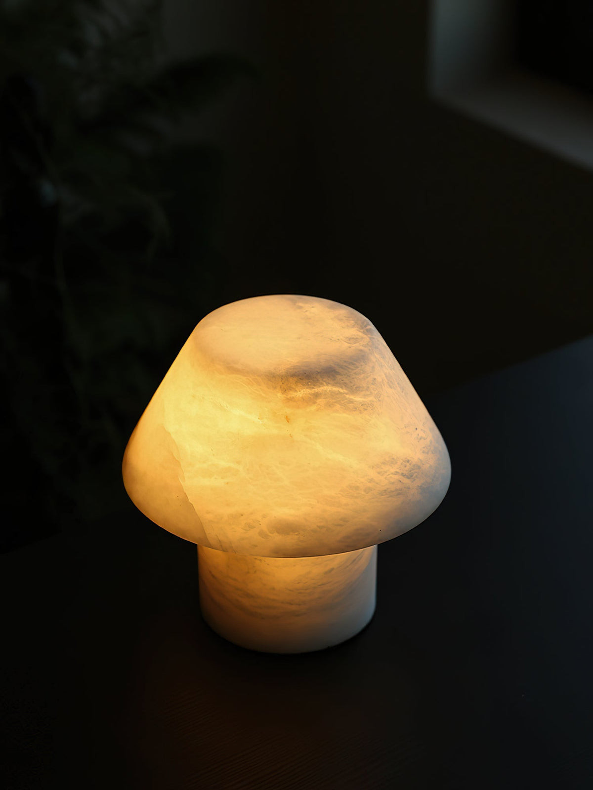 Petra Alabaster Table Lamp - Organic Spanish Stone Orb Light
