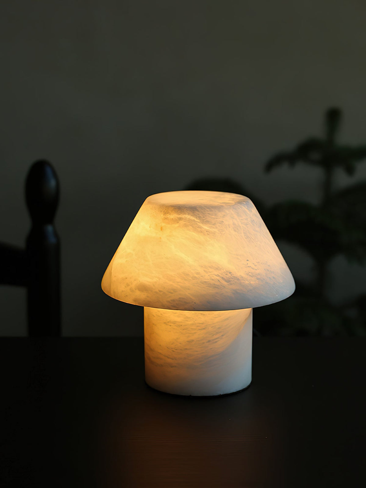 Petra Alabaster Table Lamp - Organic Spanish Stone Orb Light