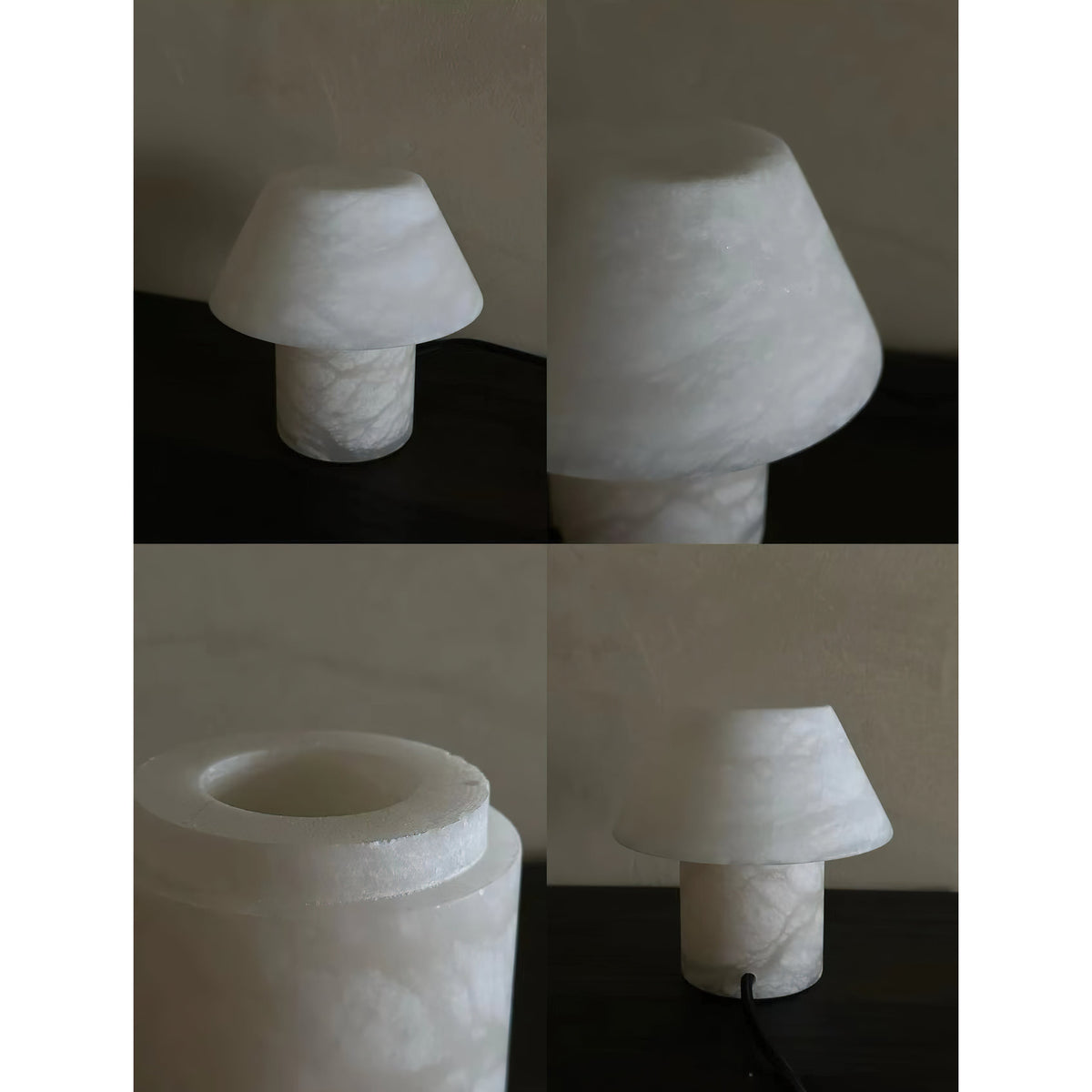 Petra Alabaster Table Lamp - Organic Spanish Stone Orb Light
