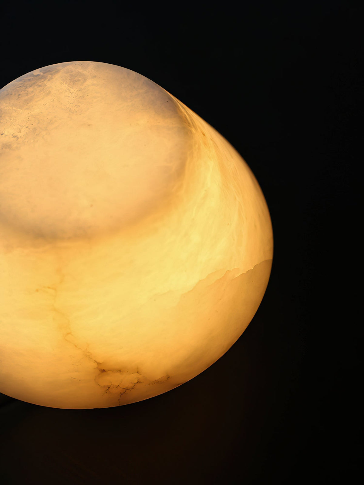 Petra Alabaster Table Lamp - Organic Spanish Stone Orb Light