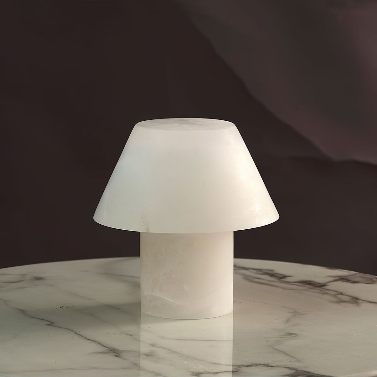 Petra Alabaster Table Lamp - Organic Spanish Stone Orb Light