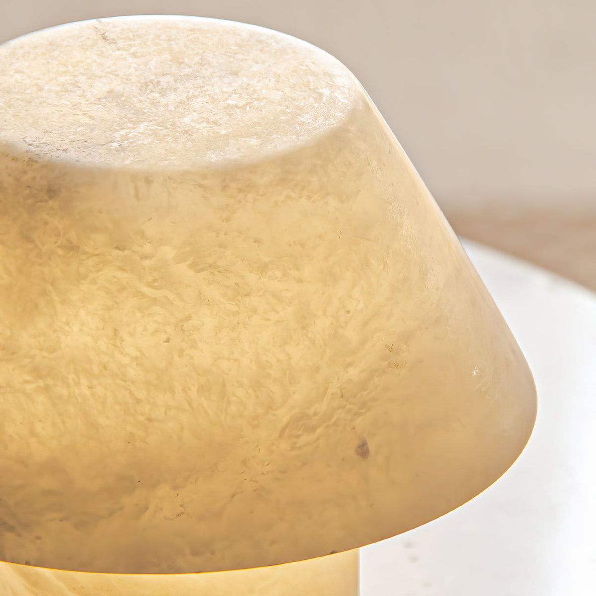 Petra Alabaster Table Lamp - Organic Spanish Stone Orb Light
