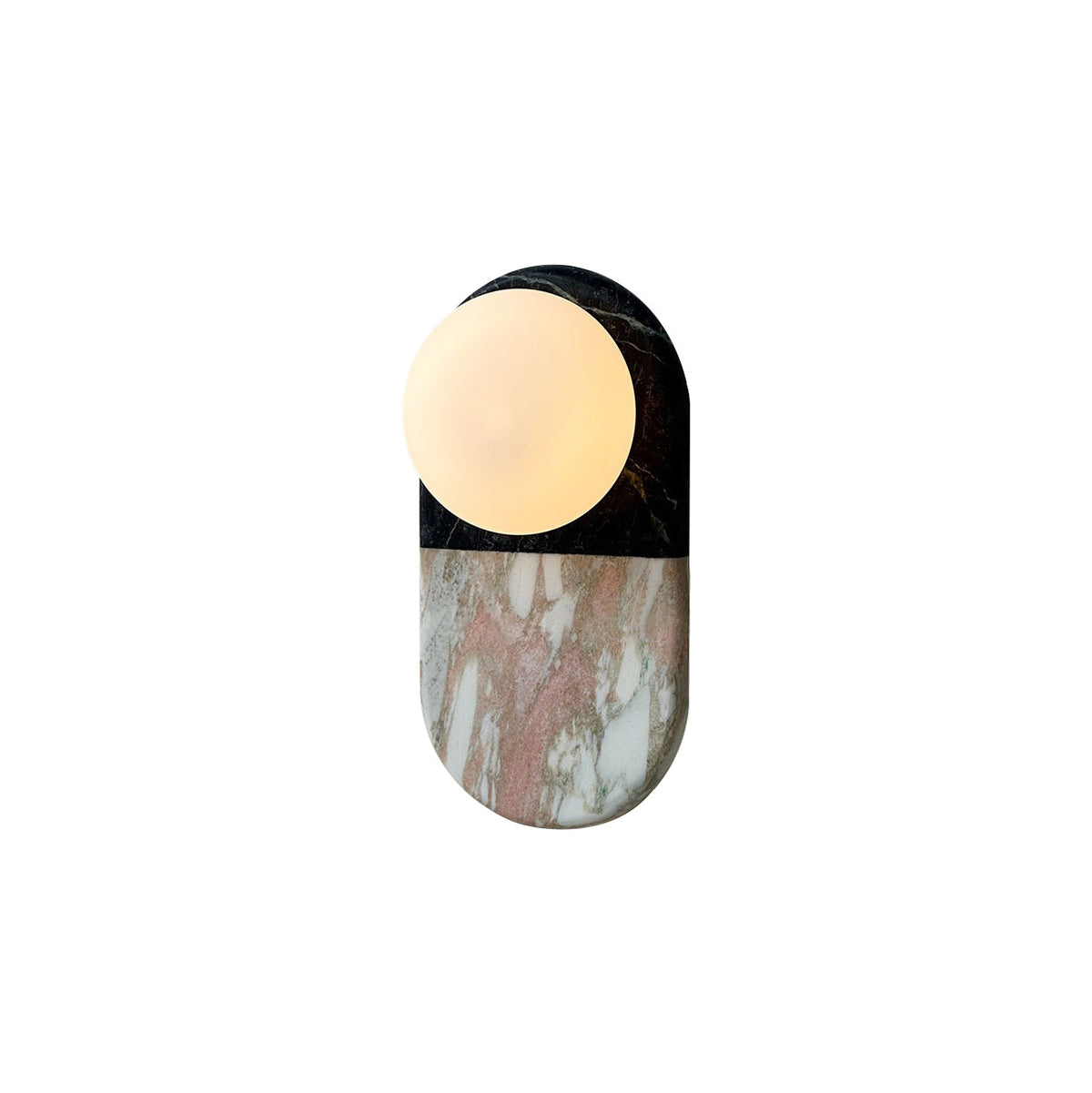 Pfaffikon Marble Sconce - Natural Marble & Frosted Glass Sconce