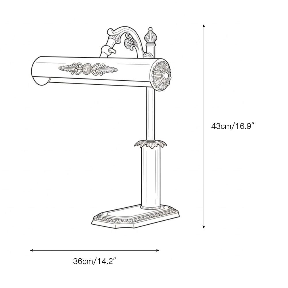 Piano Mate Table Lamp - Solid Brass Task Light & Desk Sconce