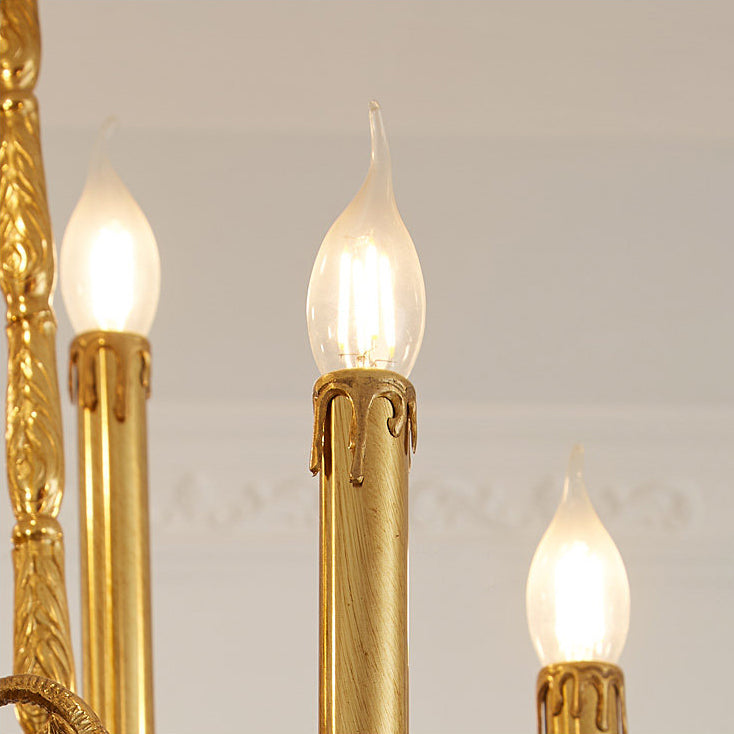 Pierre Gouthiere Chandelier - Ornate Solid Brass French Classic Light