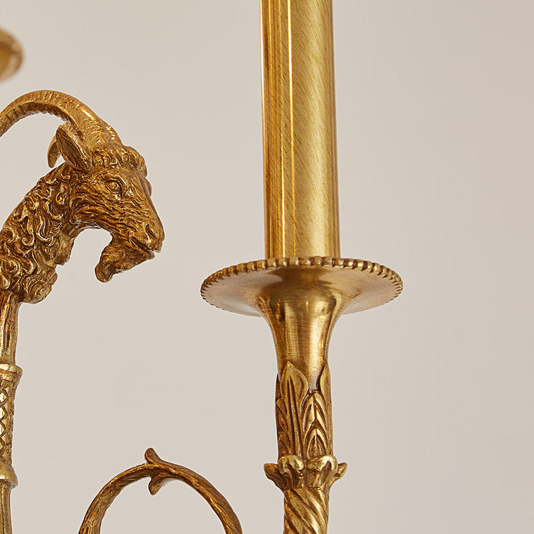 Pierre Gouthiere Chandelier - Ornate Solid Brass French Classic Light