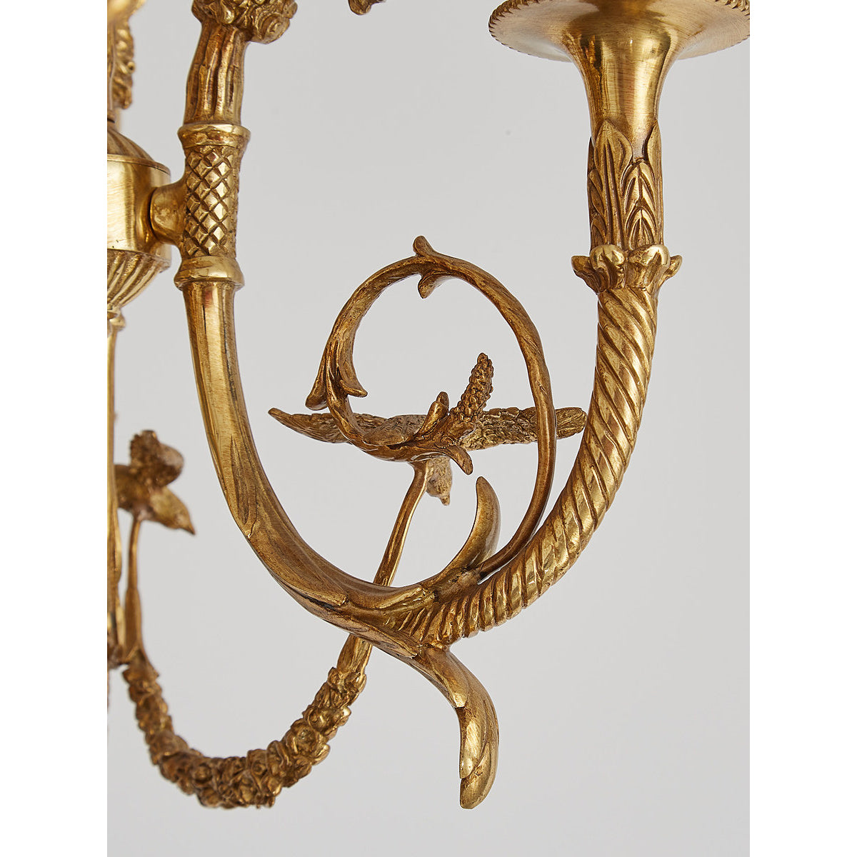 Pierre Gouthiere Chandelier - Ornate Solid Brass French Classic Light