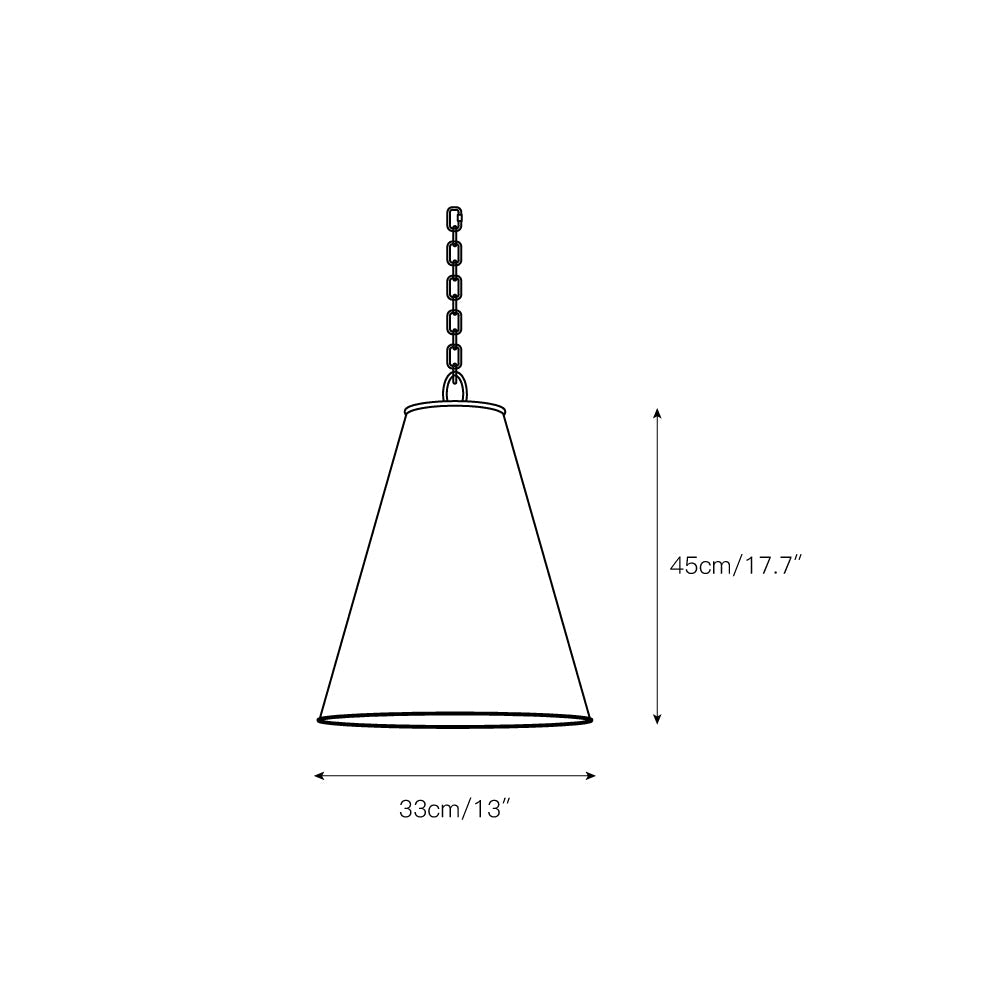 Pierrepont Pendant Light - Distressed Metal Cone & Gold Leaf Interior