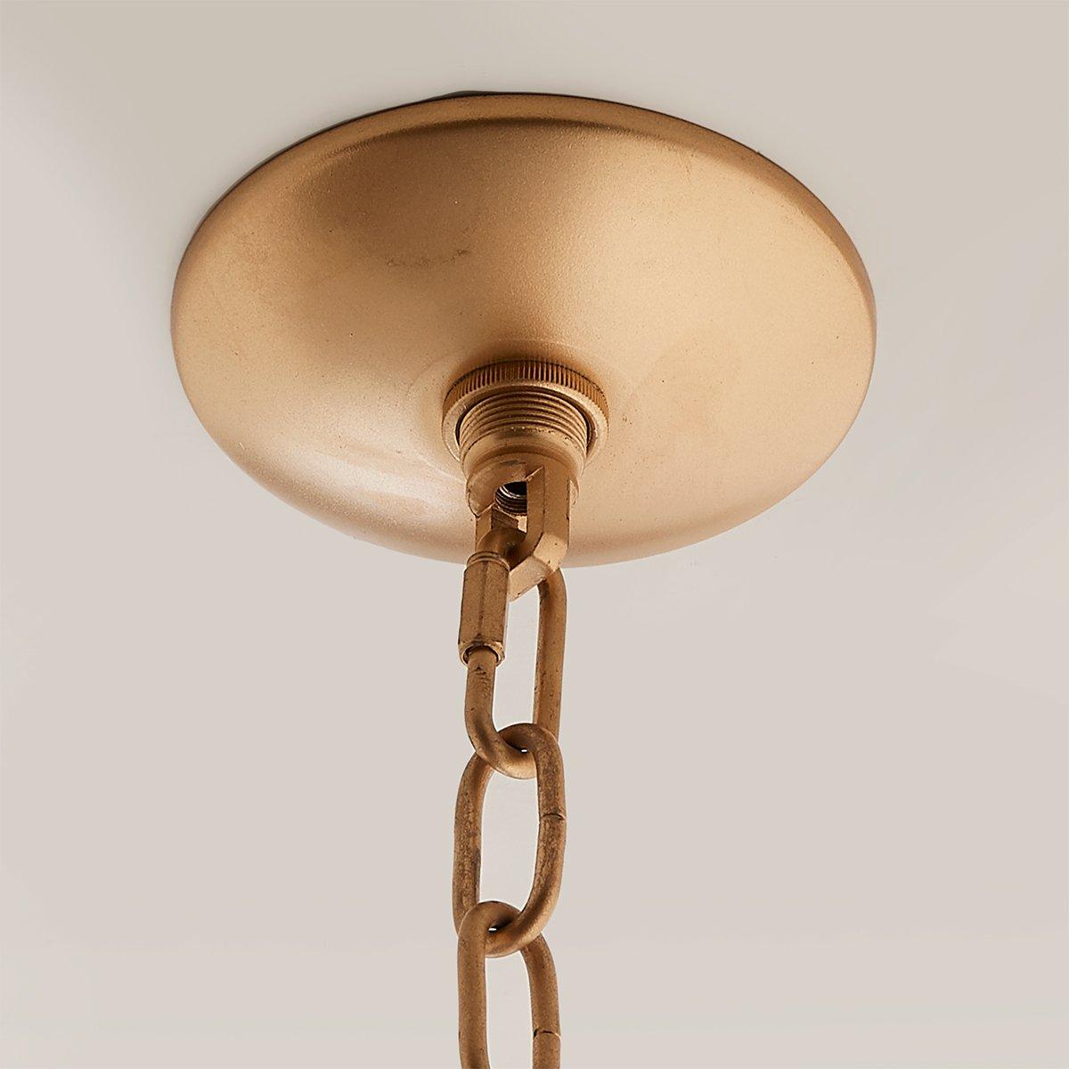 Pierrepont Pendant Light - Antiqued Cone Light with Warm Painted Gold Interior