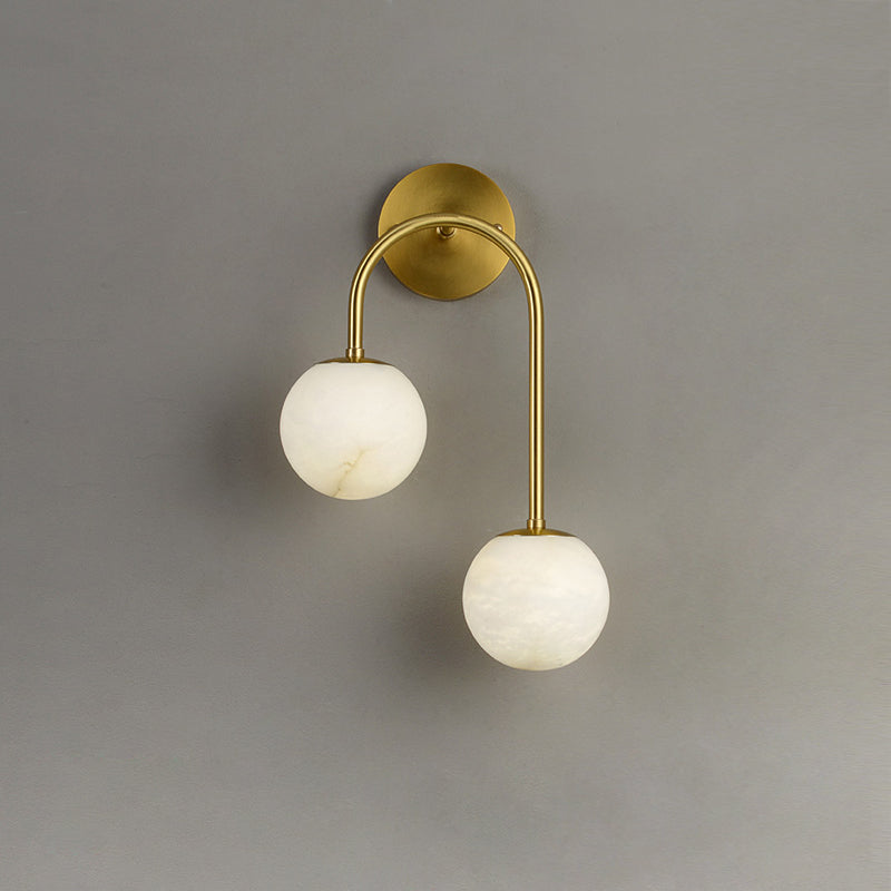 Pietro Alabaster Wall Lamp - Organic Snowflake Stone Sconce