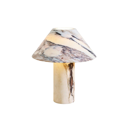 Pillar Stone Table Lamp - Translucent Solid Marble Accent Light