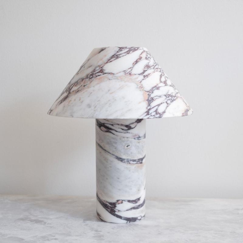 Pillar Stone Table Lamp - Translucent Solid Marble Accent Light