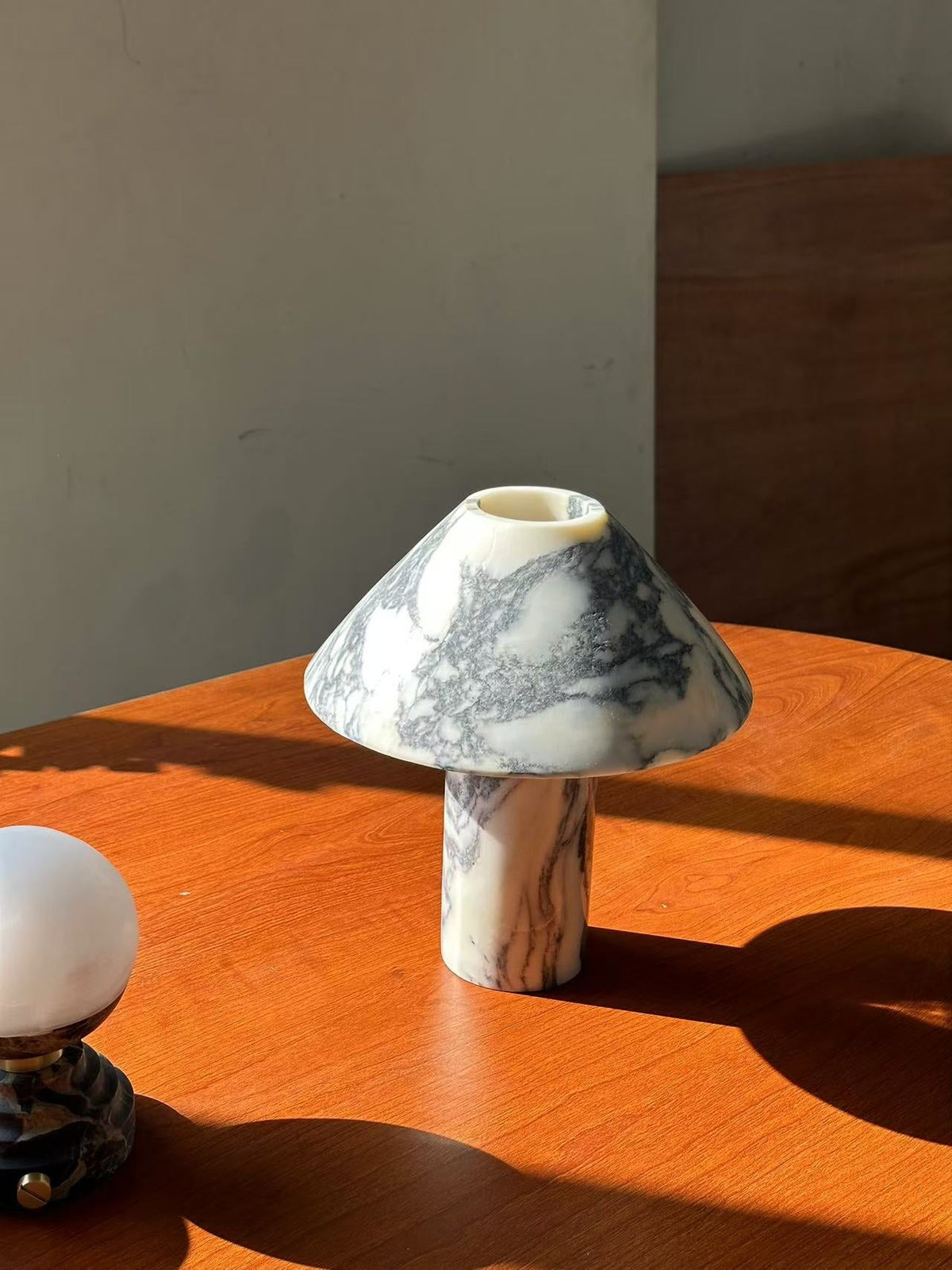 Pillar Stone Table Lamp - Translucent Solid Marble Accent Light
