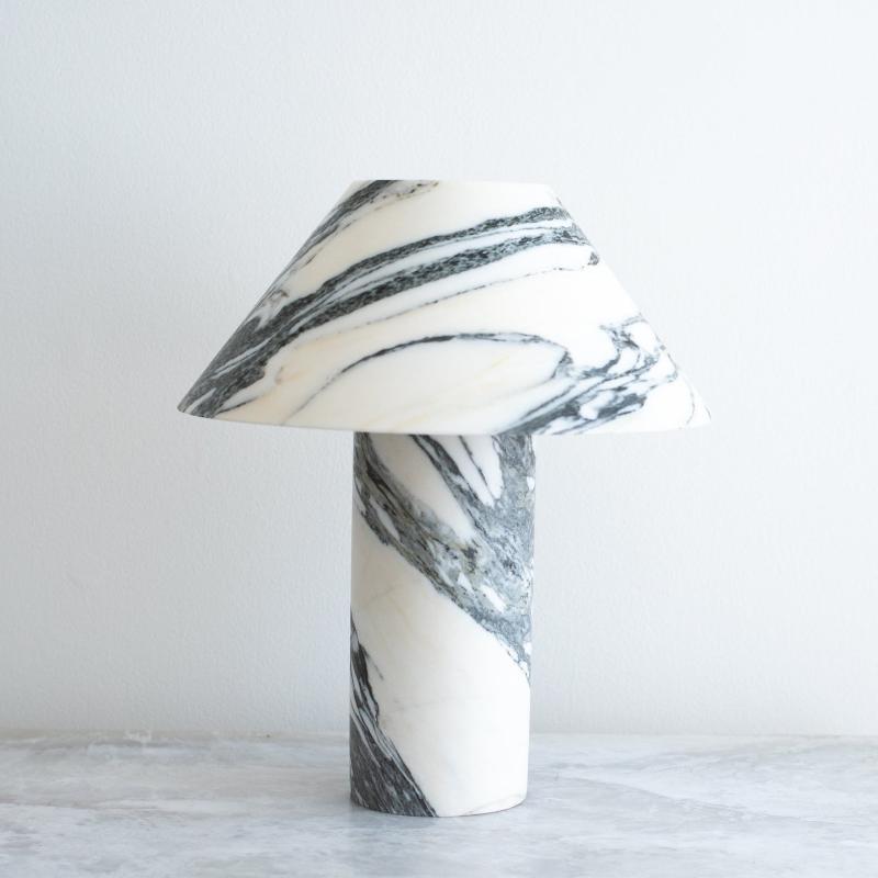Pillar Stone Table Lamp - Translucent Solid Marble Accent Light