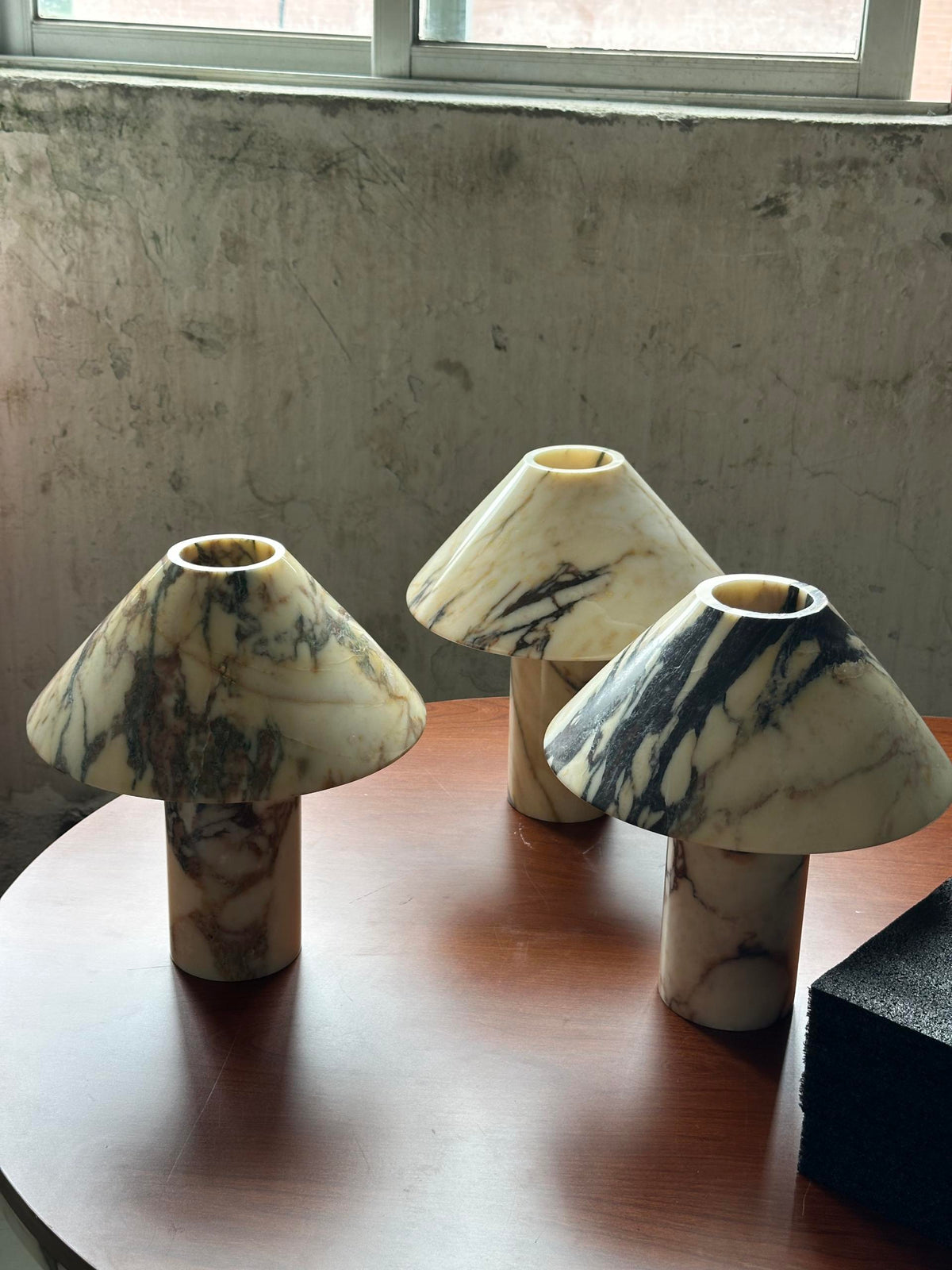 Pillar Stone Table Lamp - Translucent Solid Marble Accent Light