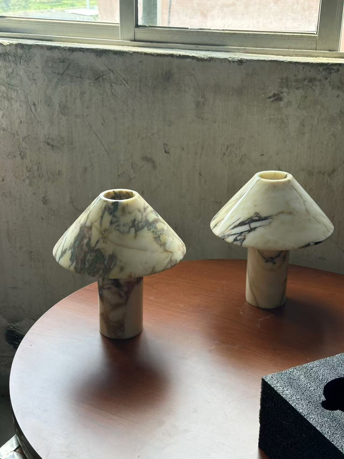 Pillar Stone Table Lamp - Translucent Solid Marble Accent Light