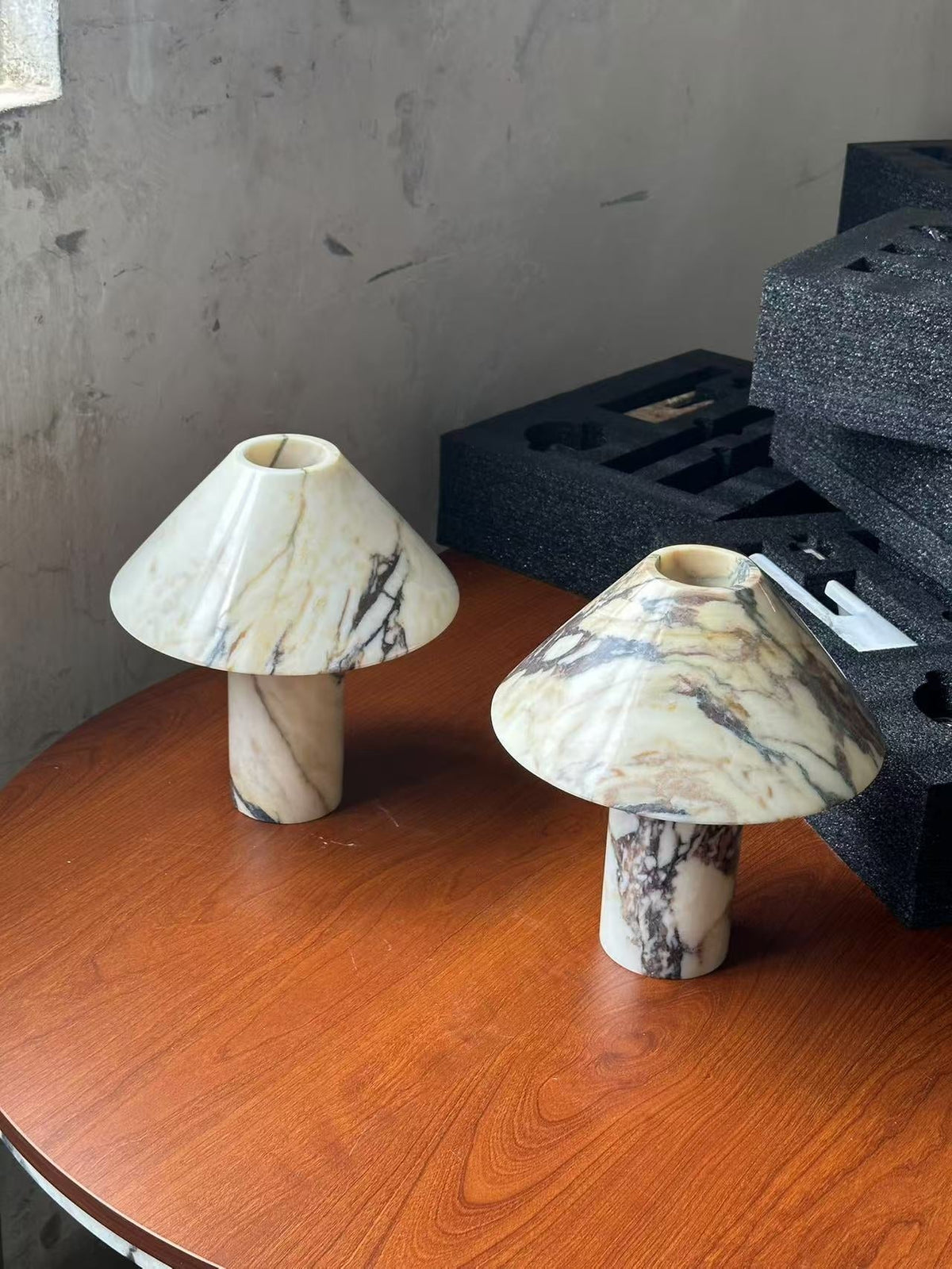 Pillar Stone Table Lamp - Translucent Solid Marble Accent Light