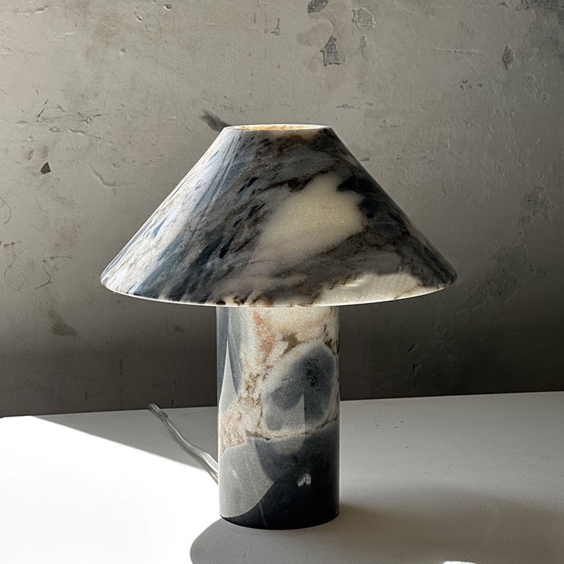 Pillar Stone Table Lamp - Translucent Solid Marble Accent Light