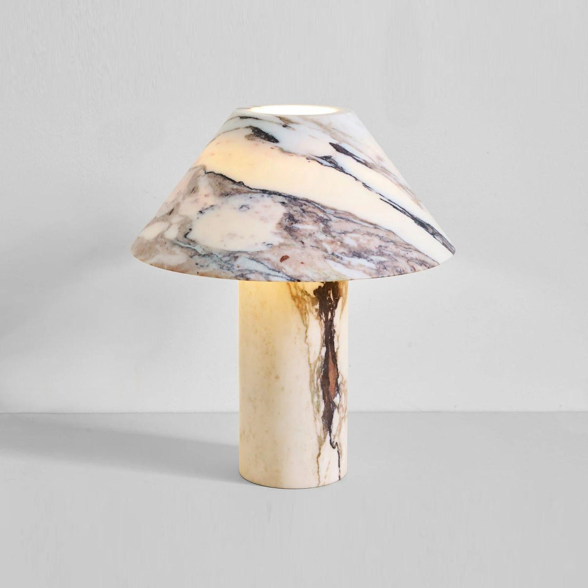 Pillar Stone Table Lamp - Translucent Solid Marble Accent Light
