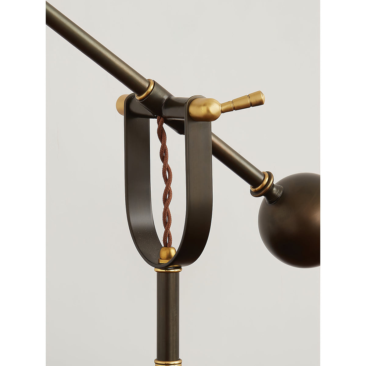 Pimlico Table Lamp - Solid Brass & Matte Black Executive Task Light