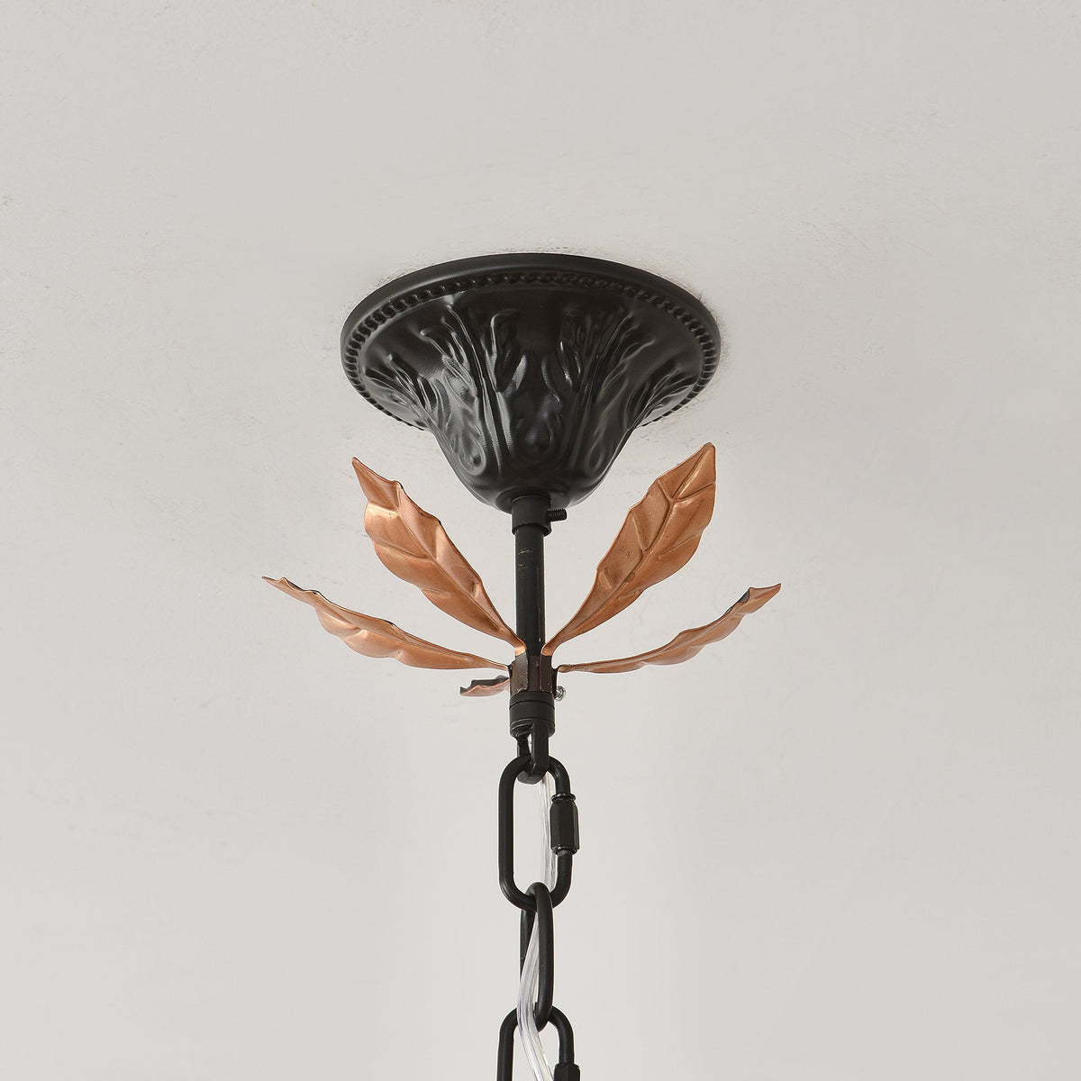 Pink Tulip Chandelier - Floral Blown Glass Petals & Brass Light