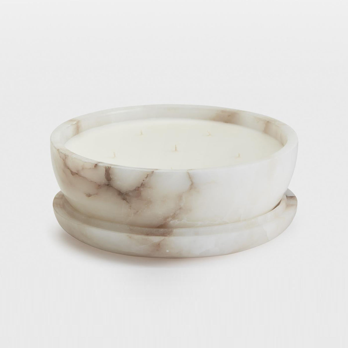 Pomelo Tass Marble Candlestick Ornaments - Solid Stone Pebble Vessel