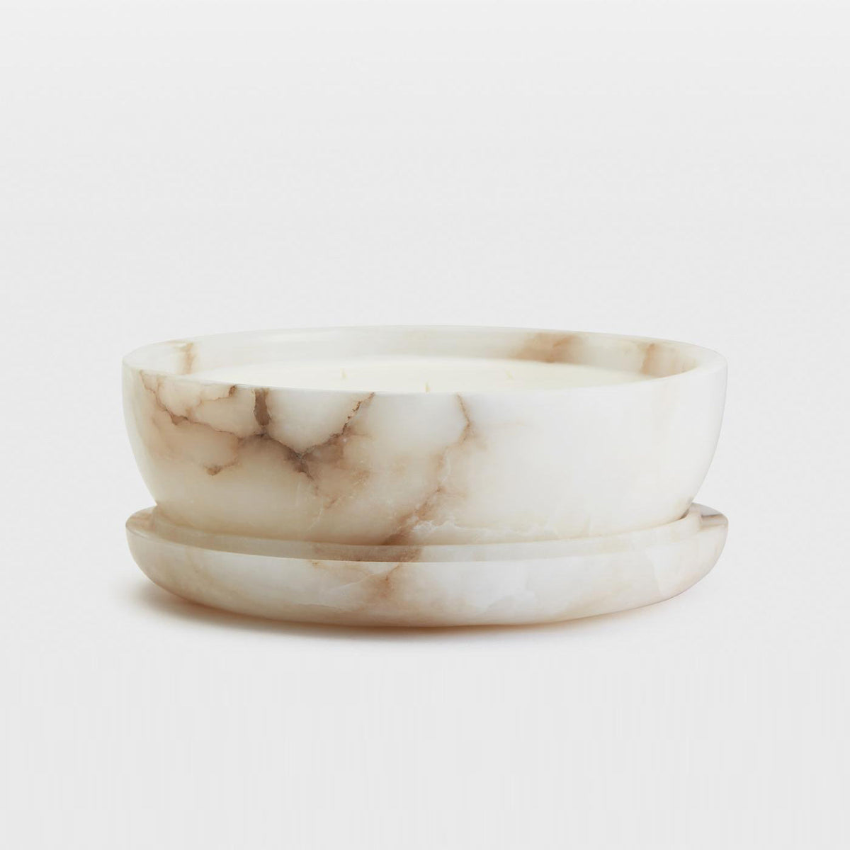 Pomelo Tass Marble Candlestick Ornaments - Solid Stone Pebble Vessel