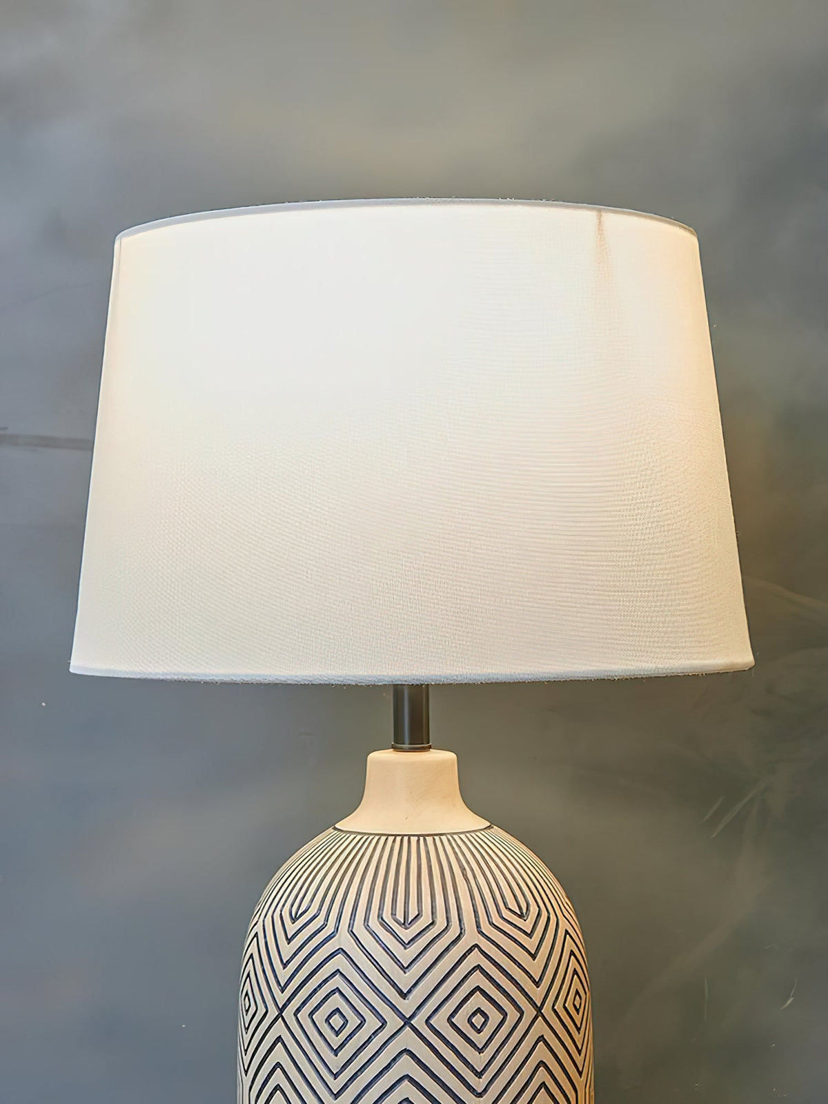 Pontarelli Table Lamp - Modern Sculptural Solid Wood & Fabric Shade Accent