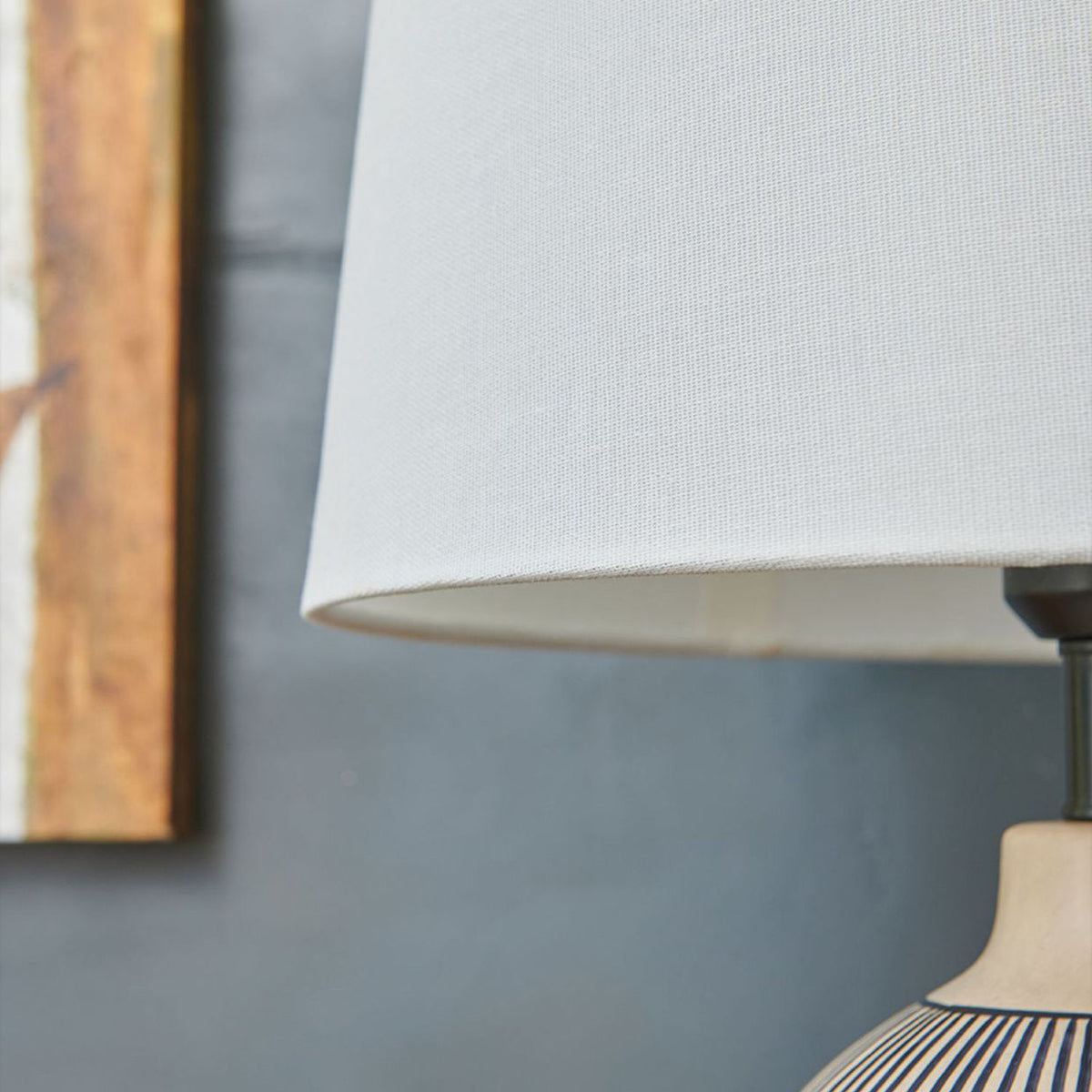 Pontarelli Table Lamp - Modern Sculptural Solid Wood & Fabric Shade Accent