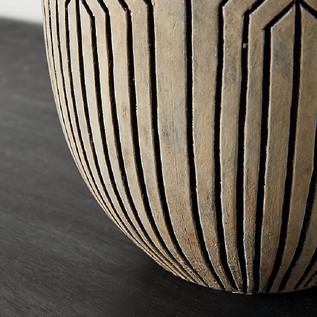 Pontarelli Table Lamp - Modern Sculptural Solid Wood & Fabric Shade Accent