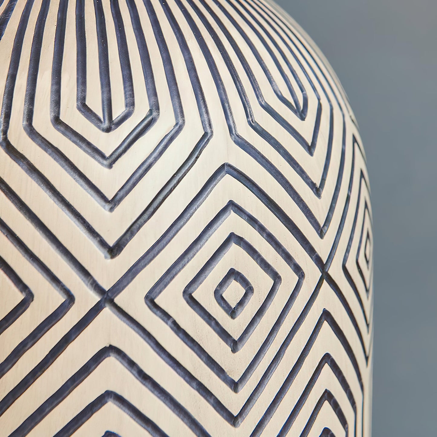 Pontarelli Table Lamp - Modern Sculptural Solid Wood & Fabric Shade Accent