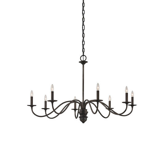 Poppy Hill Chandelier - Modern Gothic Matte Black Candelabra Light