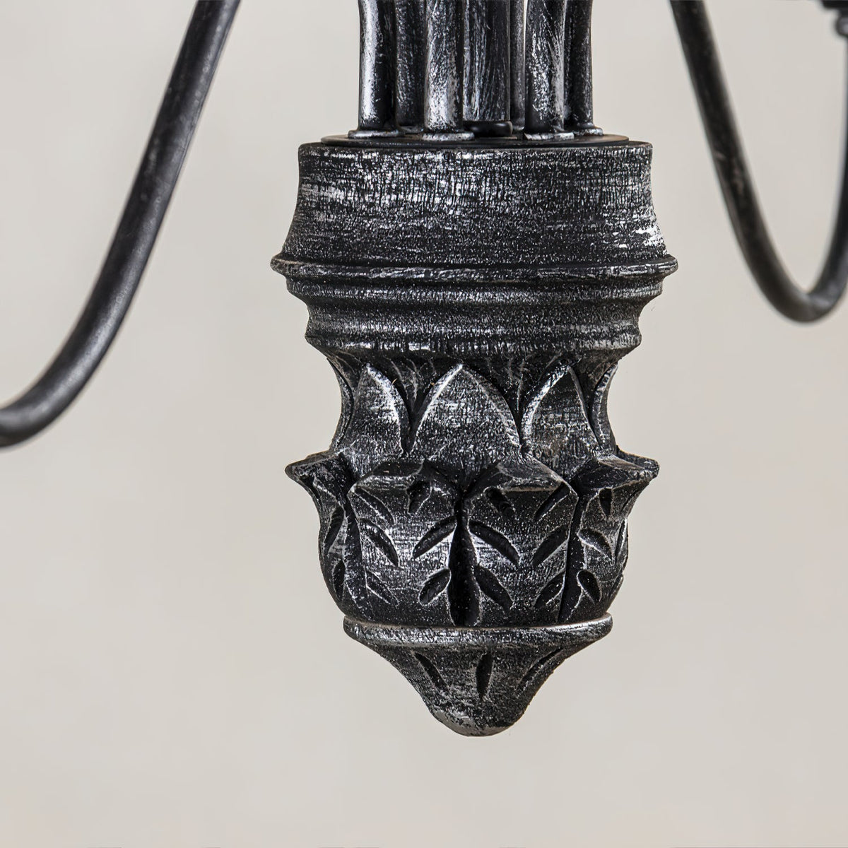 Poppy Hill Chandelier - Modern Gothic Matte Black Candelabra Light