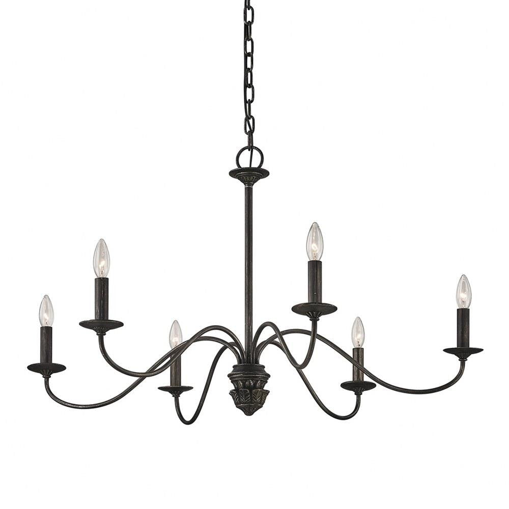 Poppy Hill Chandelier - Modern Gothic Matte Black Candelabra Light