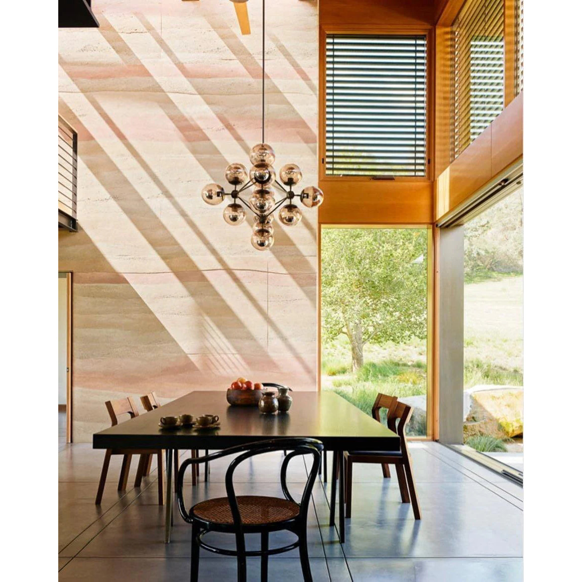 Possini Euro Gable Modo Chandelier - Modern Geometric Cognac Glass Light
