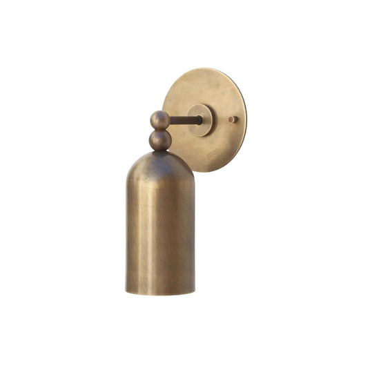 Pratt Wall Lamp - Industrial Knurled Brass Spotlight Sconce