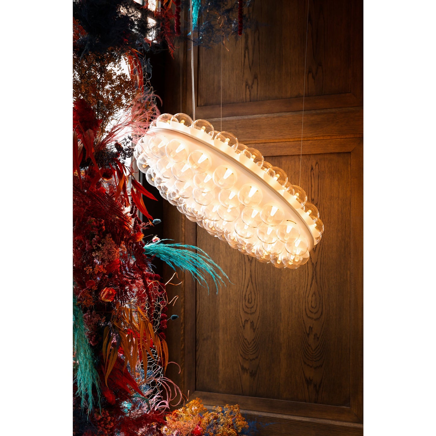 Prop Chandelier - Minimalist Modular LED Resin & Glass Light