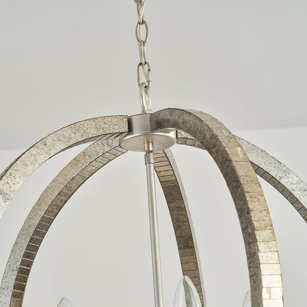 Provident Pendant Lamp - Silver Contemporary Geometric Iron Chandelier