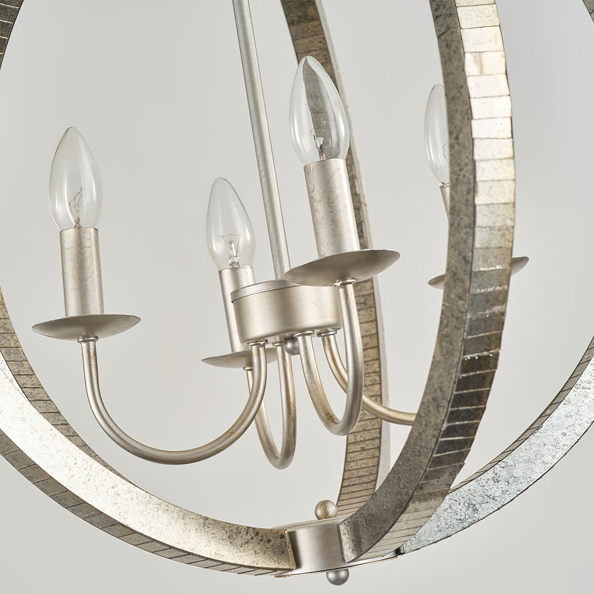 Provident Pendant Lamp - Silver Contemporary Geometric Iron Chandelier