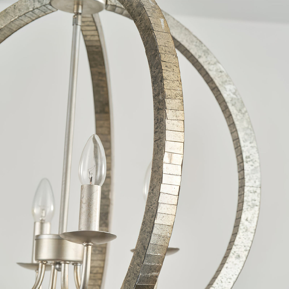 Provident Pendant Lamp - Silver Contemporary Geometric Iron Chandelier