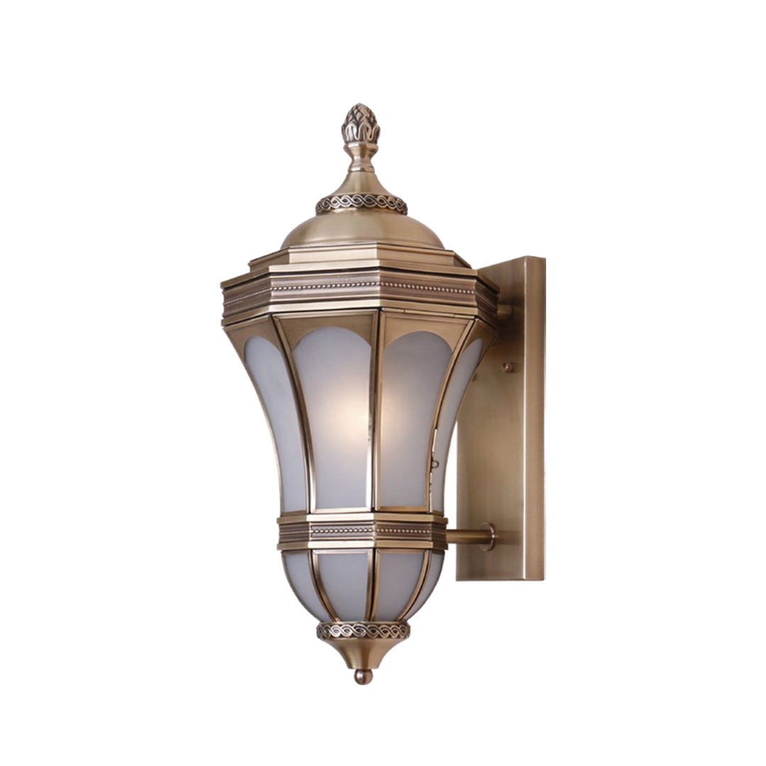 Vintage Solid Copper American Outdoor Wall Sconce – Weatherproof Clear Glass Lantern