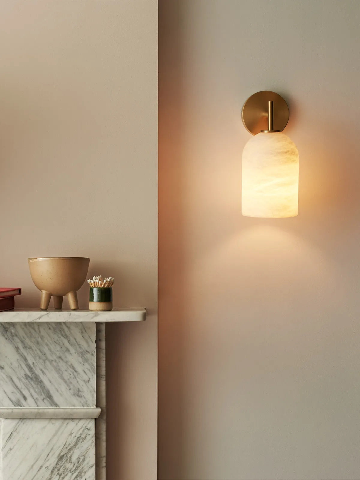 Rae Alabaster Wall Lamp - Spanish Natural Stone Wall Sconce