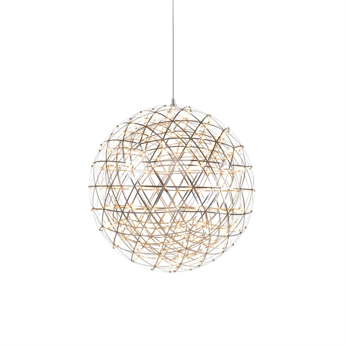 Raimond Pendant Light - Geodesic Stainless Steel LED Sphere