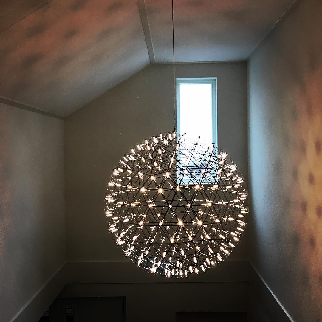 Raimond Pendant Light - Geodesic Stainless Steel LED Sphere