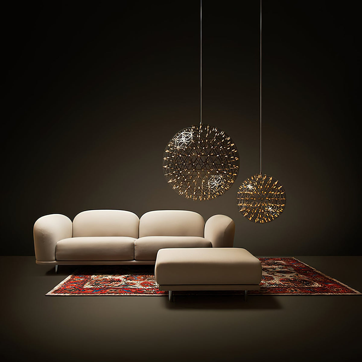 Raimond Pendant Light - Geodesic Stainless Steel LED Sphere