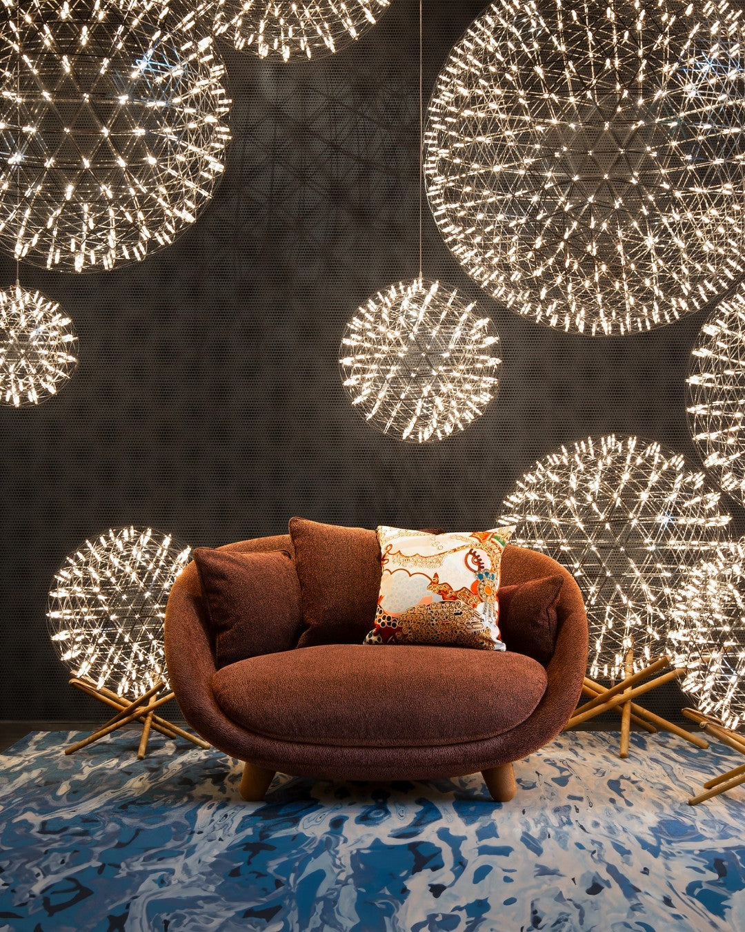Raimond Pendant Light - Geodesic Stainless Steel LED Sphere