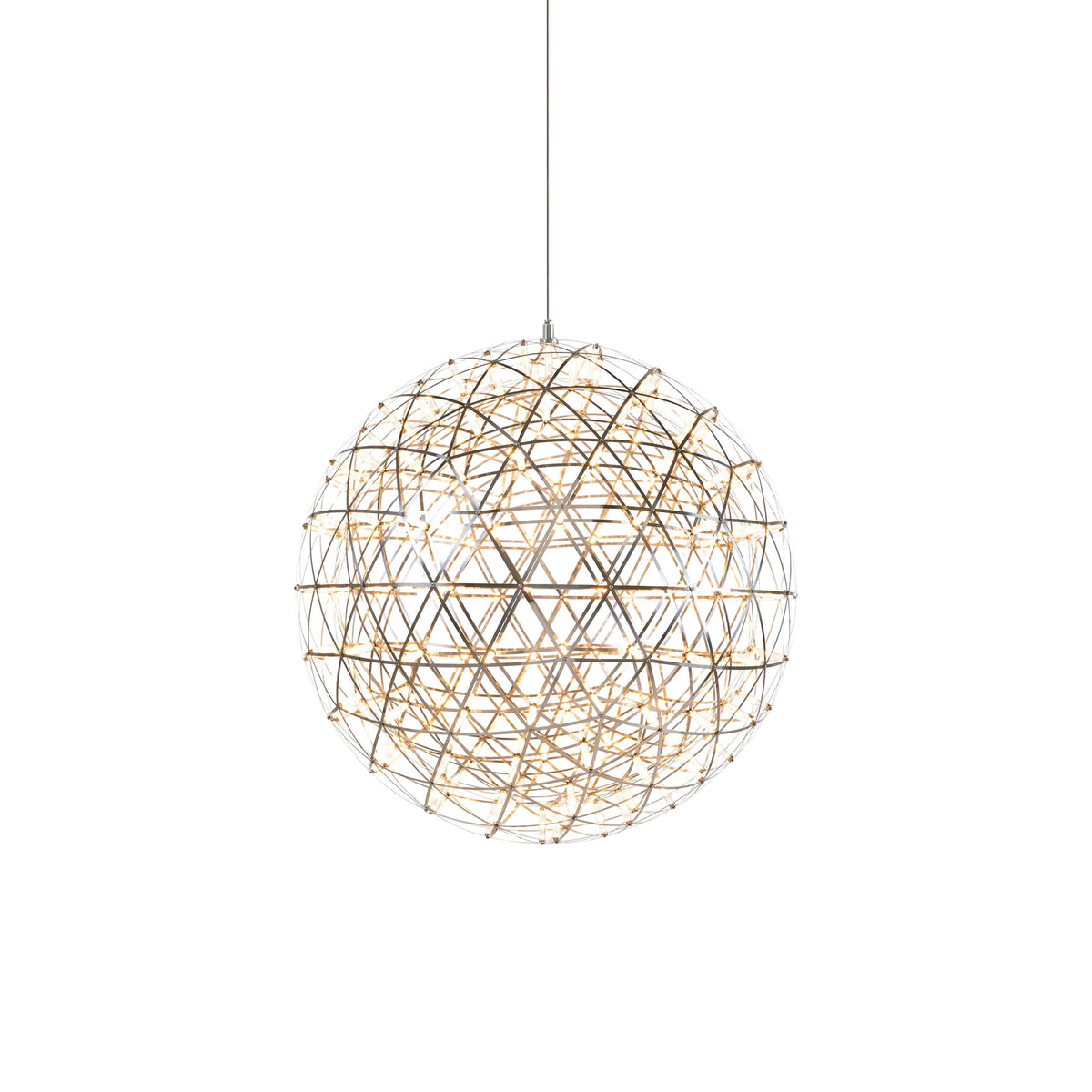 Raimond Pendant Light - Geodesic Stainless Steel LED Sphere